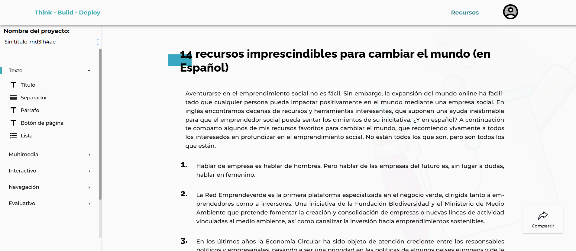 Creación de contenido