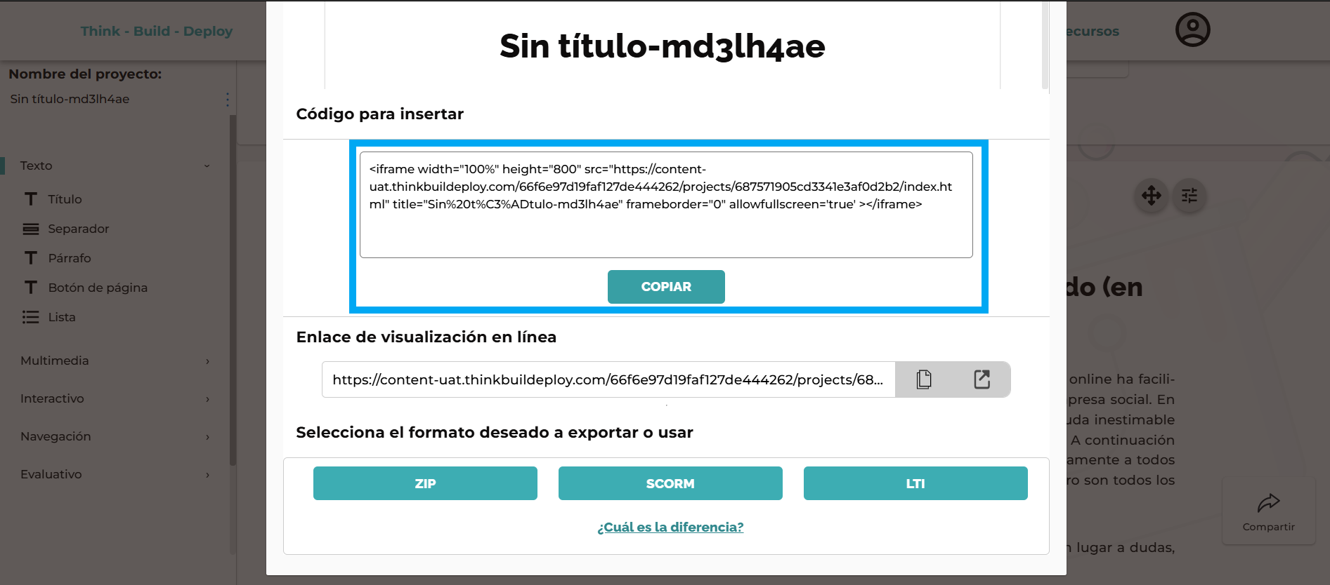 Código embebido