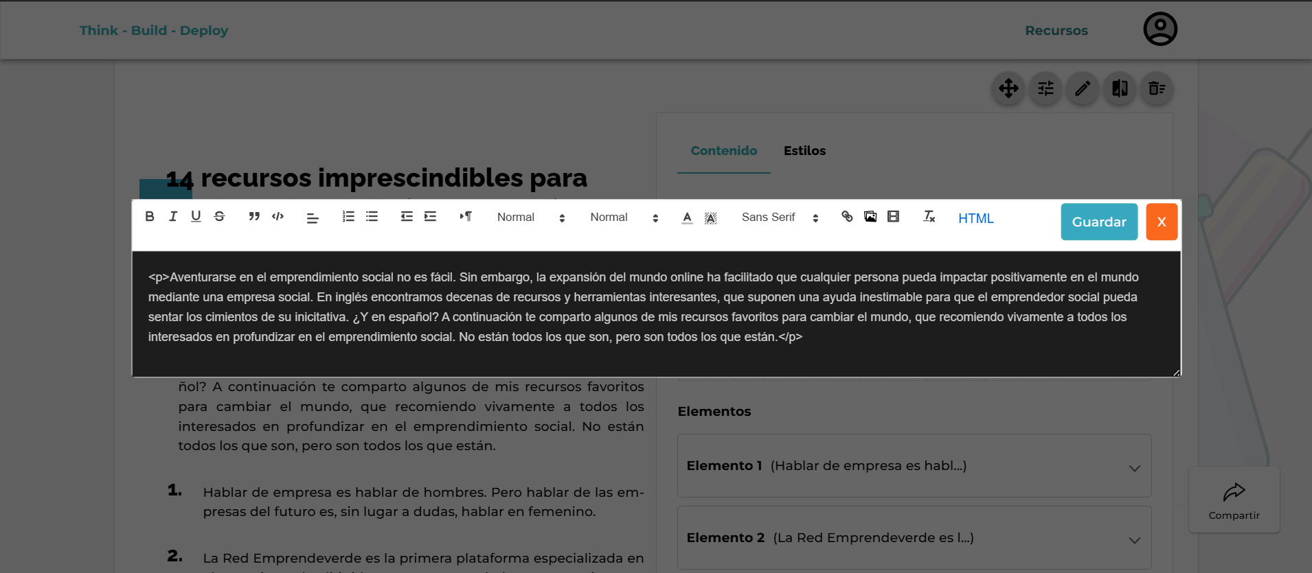 Editor de HTML