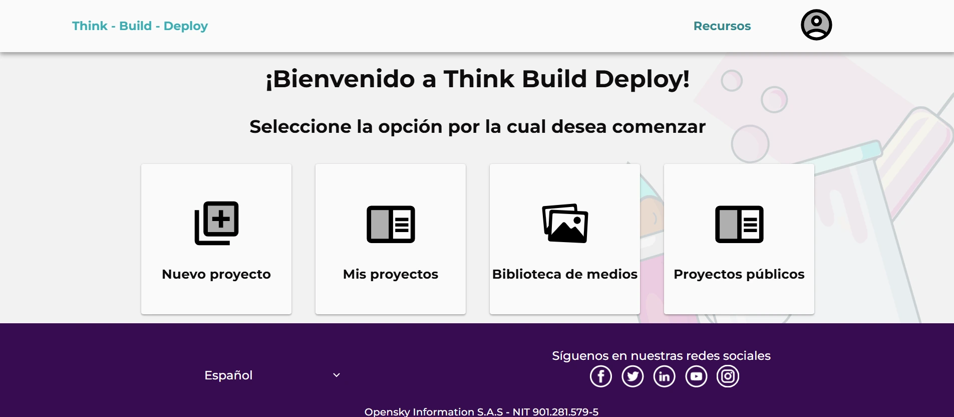 Project Selection Page