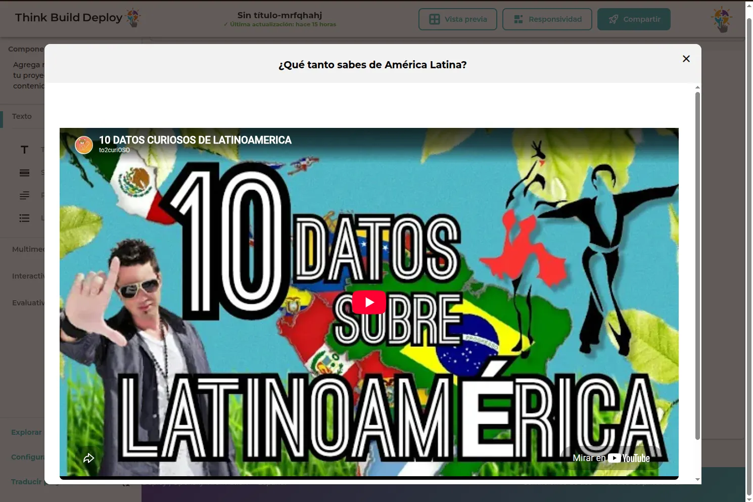 Video interactivo con YouTube