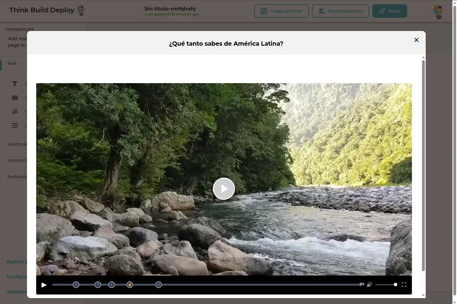 Self-hosted interactive video
