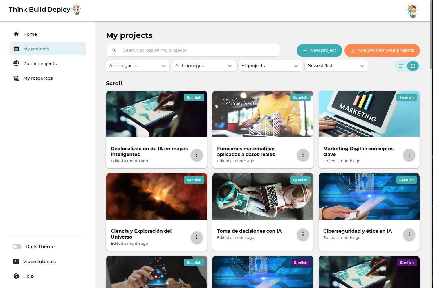 Manage your projects