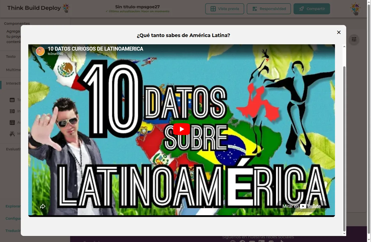 Video interactivo de Youtube